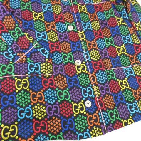 グッチ GUCCI 美品 20SS サイケデリック パジャマ セットアップ シャツ 