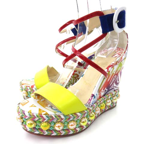 クリスチャンルブタン Christian louboutin ウェッジソール サンダル 