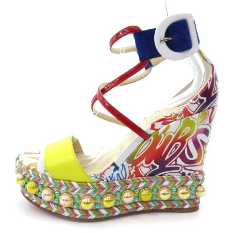 クリスチャンルブタン Christian louboutin ウェッジソール サンダル  