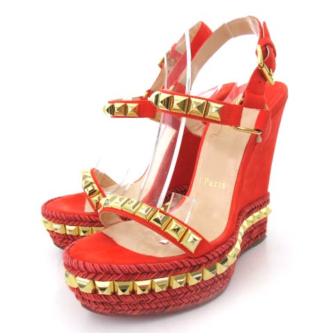 クリスチャンルブタン Christian louboutin ウェッジソール サンダル 