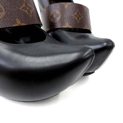 ルイヴィトン LOUIS VUITTON パフィーライン パンプス レザー
