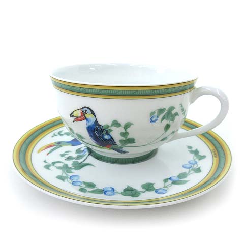 エルメス HERMES トゥカン Toucans カップ&ソーサー 1客 鳥 トリ 