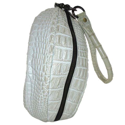 ヴァーミリオン Vermilion セカンドバッグ クラッチバッグ クロコ型押し レザー ラグビーボール型 白 ホワイト メンズ 052 ベクトルパーク