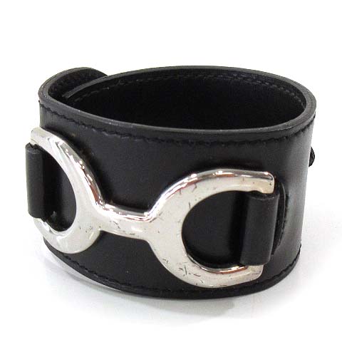 エルメス HERMES パバン レザー バングル カーフ マルジェラ期 