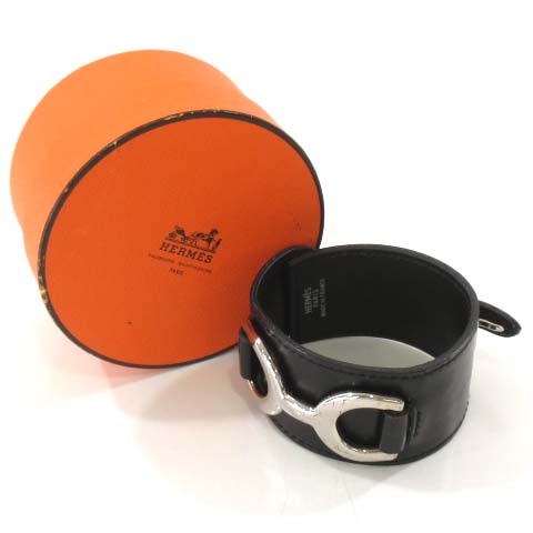 エルメス HERMES パバン レザー バングル カーフ マルジェラ期 