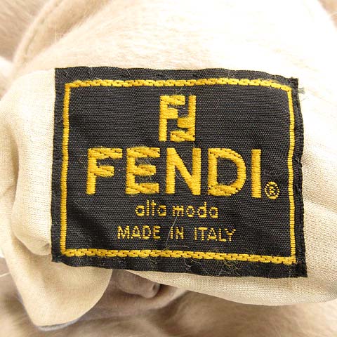 超美品！Fendi ロゴボタン　カシミヤアンゴラ　リアルファー付　ロングコート フェンディ FENDI カシミヤ アンゴラ コート ロング ロゴ金ボタン