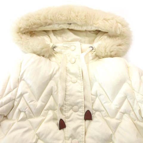 コーチcoach ホワイト ダウンジャケット フード付き