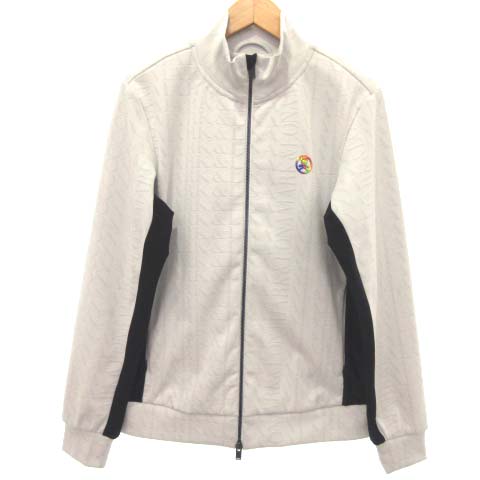 マーク ロナ Mark Lona ジャージ トップス Mlm 1c Ad01 ゴルフ スポーツ ウエア スカル ブランドロゴ ダブルジップ 46 M 白 ホワイト メンズ 052 ベクトルパーク