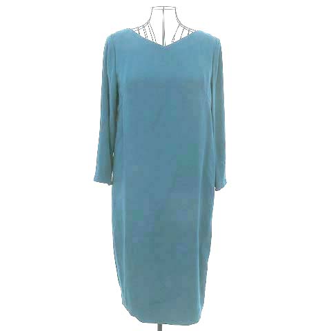 クリスマス特集 近年 Continental Grace Diagram グレースコンチネンタル ダイアグラム ワンピース レディース Ibo ブルー 青 M 38 トリアセテート 七分袖 チュニック フリル ひざ丈 ワンピース Www Comisariatolosandes Com