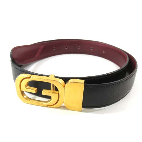 グッチ GUCCI リバーシブル レザー ベルト 165646 GGバックル 