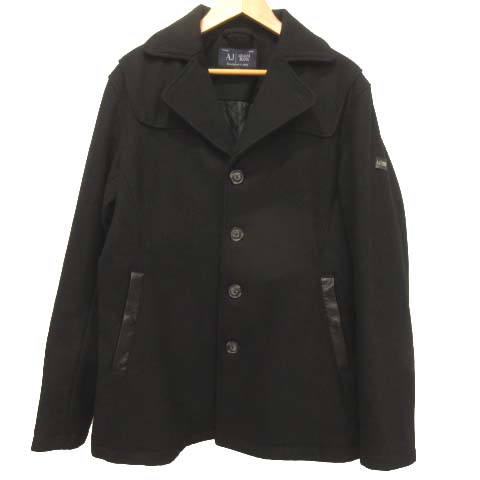 アルマーニ ジーンズ ARMANI JEANS ダウン コート 切替 オープンカラー 