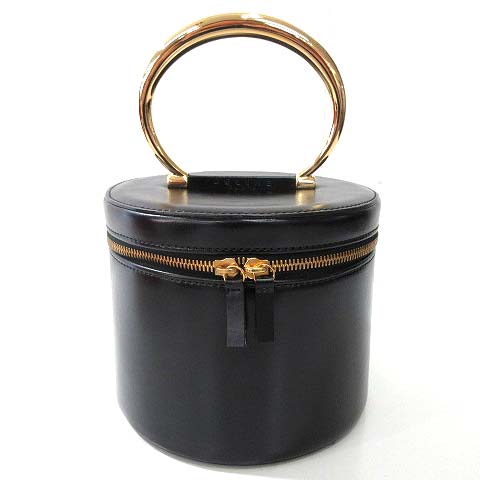 未使用品 セリーヌ CELINE ヴィンテージ バニティバッグ メタル 