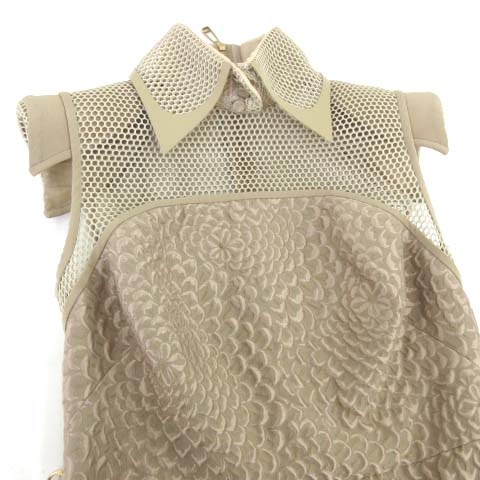 フェンディ FENDI 美品 19SS Shirt Tube Dress ドレス ノースリーブ 