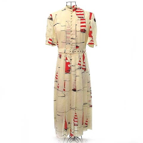 グッチ GUCCI 21SS ノーティカル コットンリネン ドレス マキシ丈 
