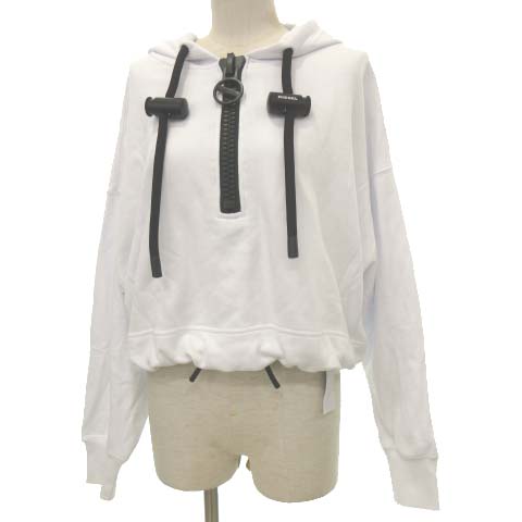 ディーゼル DIESEL 21SS クロップド パーカー ハーフジップ フーディー 