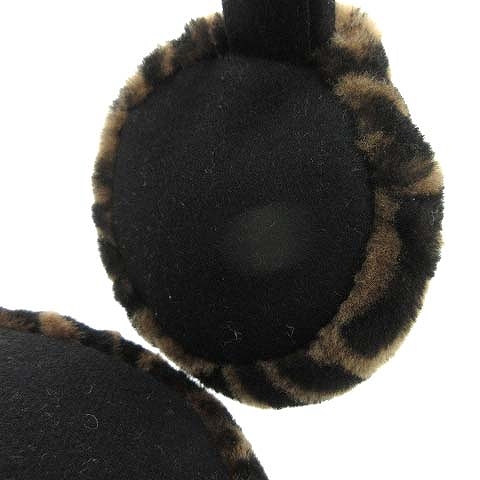 フェンディ FENDI 21AW イヤーマフ 耳あて ズッカ柄 ボア 茶 ブラウン 