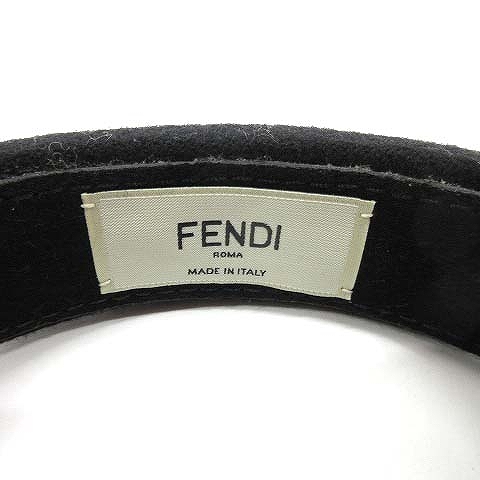 フェンディ FENDI 21AW イヤーマフ 耳あて ズッカ柄 ボア 茶 ブラウン