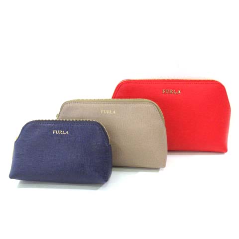 未使用品 フルラ FURLA マトリョーシカ ポーチ 小物入れ 3個セット 