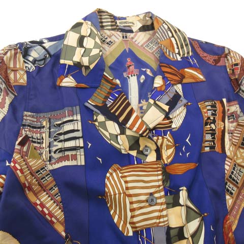 Hermes エルメス 半袖ブラウス Sサイズ