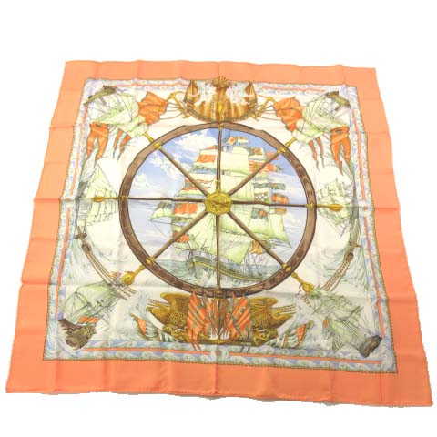 未使用品 エルメス HERMES カレ 90 Vive le vent 風よ吹け スカーフ 