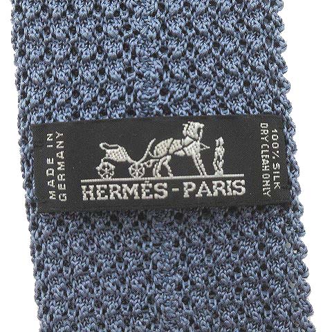 HERMES エルメス ネクタイ　ニットタイ　ブルー 2021年春夏 HERMES エルメス ネクタイ ニットタイ 4in1 キャトル