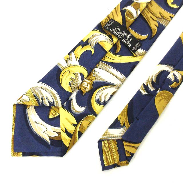 エルメス HERMES スカーフ柄 ネクタイ レギュラータイ ビジネス スーツ  