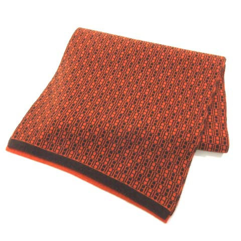 HERMES エルメス マフラー Hロゴ 総柄 秋 冬 防寒具 ファッション  