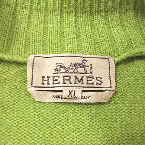 エルメス HERMES 美品 カシミヤ100% ハーフジップ セーター プル 