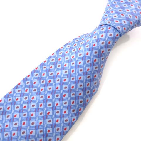 HERMES シルク ネクタイ チェック柄 HERMES シルク ネクタイ チェック