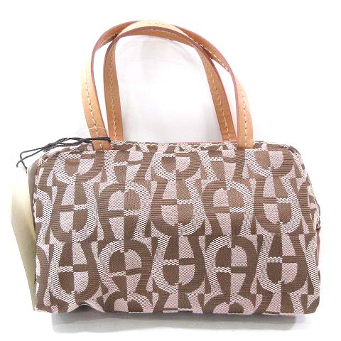 アイグナー AIGNER タグ付き 持ち手付き ポーチ 小物入れ ロゴ 総柄 