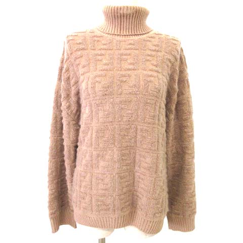 フェンディ FENDI 美品 タートルネックセーター ニット FFパターン  