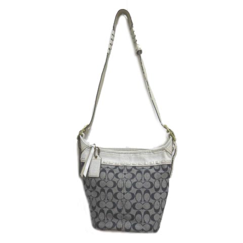 コーチ COACH 11586 シグネチャー デニム ショルダーバッグ レザー 