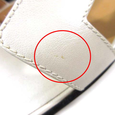 エルメス HERMES サンダル オラン Oran レザー ボックスカーフ H  