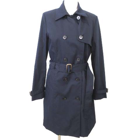 ロートレアモン Lautreamont トレンチコート ロングコート ライナー 中綿 ポケット ウエストベルト フォーマル 秋冬 40 Lサイズ相当 無地 紺 ネイビー レディース 052 ベクトルパーク