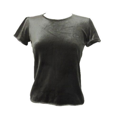 ジョルジオアルマーニ GIORGIO ARMANI 黒タグ 半袖 Tシャツ ベロア 