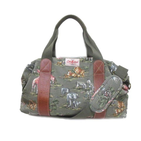キャスキッドソン Cath Kidston ボストンバッグ キャンバス サファリ 