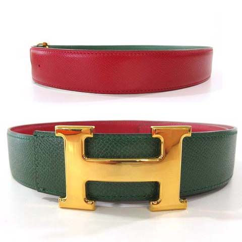 エルメス HERMES 美品 コンスタンス Hバックル リバーシブル ベルト  