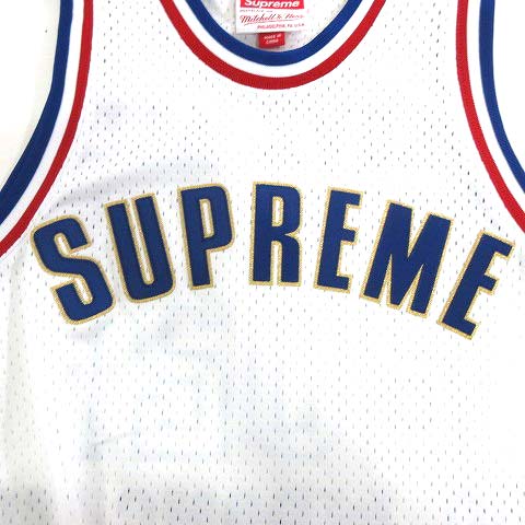 シュプリーム SUPREME × mitchell & ness 美品 21SS ゲームシャツ 