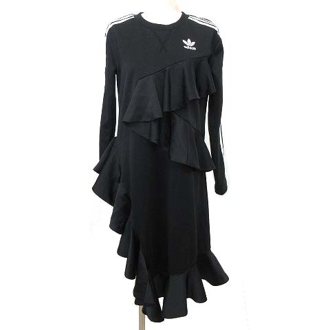 アディダス adidas originals J KOO ポンチョ フリル 黒 adidas