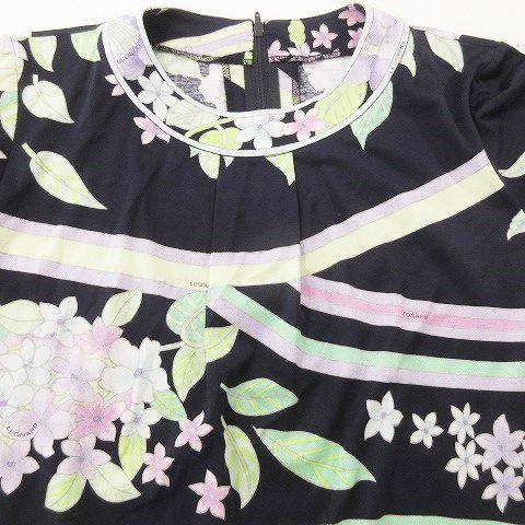 レオナール LEONARD ファッション FASHION 五分袖 カットソー Tシャツ ...