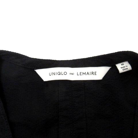 ユニクロ Uniqlo And Lemaire ルメール ワンピース ひざ丈 291 ひざ丈 ノースリーブ シアサッカー 黒 ブラック Vネック ウエストリボン コットン X レディース 052 ベクトルパーク