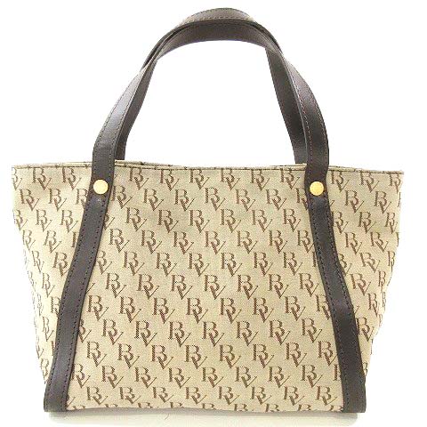 ボッテガヴェネタ BOTTEGA VENETA ハンドバッグ キャンバス マチ付き 