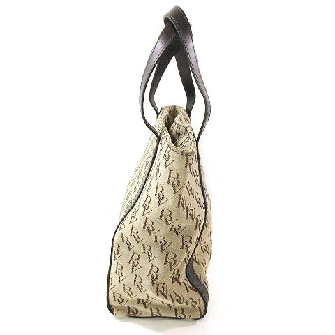 ボッテガヴェネタ BOTTEGA VENETA ハンドバッグ キャンバス マチ付き 