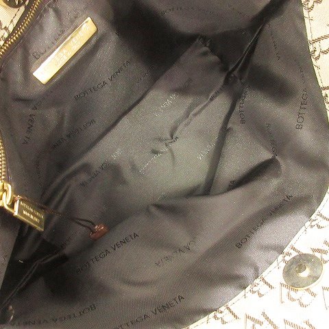ボッテガヴェネタ BOTTEGA VENETA ハンドバッグ キャンバス マチ付き