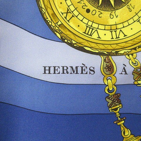 エルメス HERMES 美品 スカーフ カレ90 parmi les fleurs 時の輪舞 