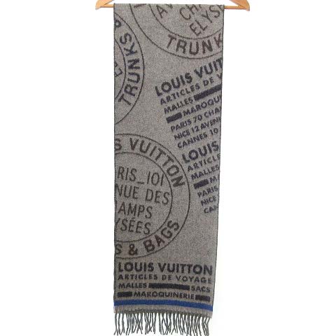 ルイヴィトン LOUIS VUITTON 美品 エシャルプ トランク スタンプス 