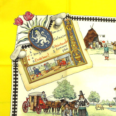 エルメス HERMES 美品 カレ 90 the royal ans ancient game of golf  