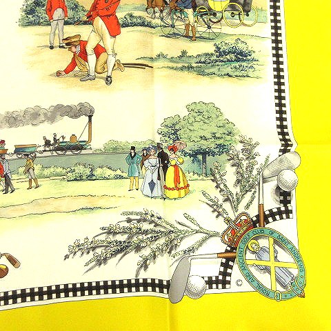 エルメス HERMES 美品 カレ 90 the royal ans ancient game of golf  