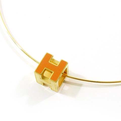 エルメス HERMES 美品 カージュドアッシュ Hキューブ ネックレス 