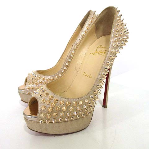 クリスチャンルブタン Christian louboutin パンプス オープントゥ 